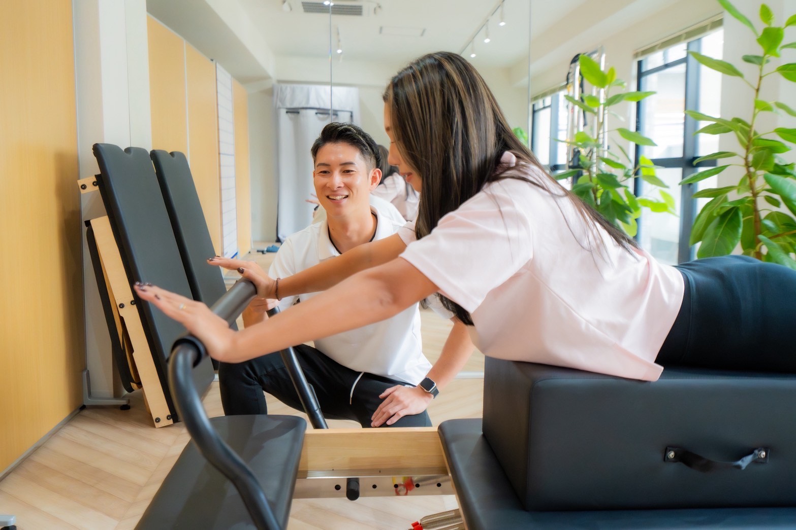 レッスンと説明の様子